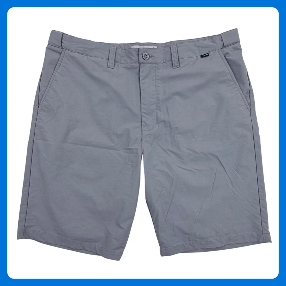 TravisMathew Beck Golf‎ Shorts Men 38 Gray Nylon Performance Stretch Casual 10